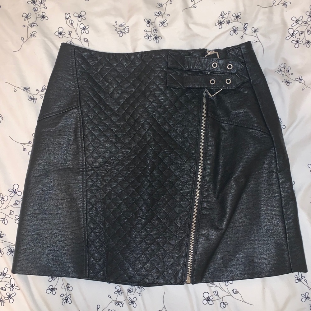 H&M Faux Leather Skirt